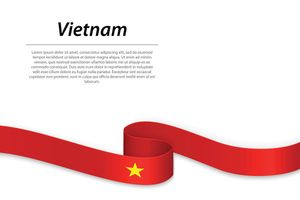 Ảnh dải cờ Việt Nam uốn lượn vector mẫu số 207